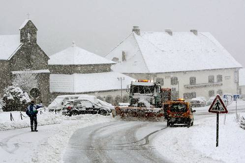 Nieve a más de 400 metros.