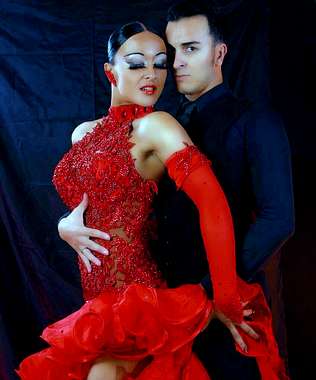 Manuel Trillo y su pareja de baile lograron el tercer puesto el fin de semana en el festival de Platja d'Aro