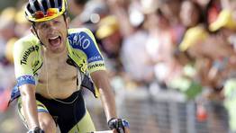 Majka llega a meta ganador de la 14� etapa. FOT�GRAFO: CHRISTIAN HARTMANN | Reuters