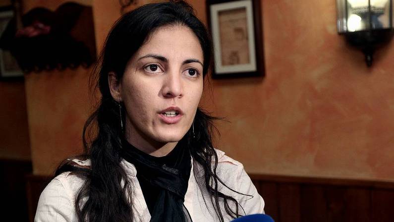 Rosa María Payá habla con los medios en Madrid. Zipi | Efe