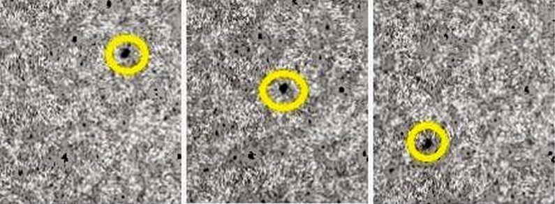 Secuencia de imágenes del nuevo asteroide SONEAR Observatory