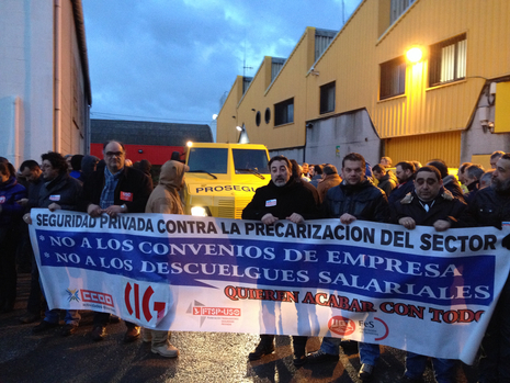 Protesta de los trabajadores de Prosegur en A Coruña Emiliano Mouzo
